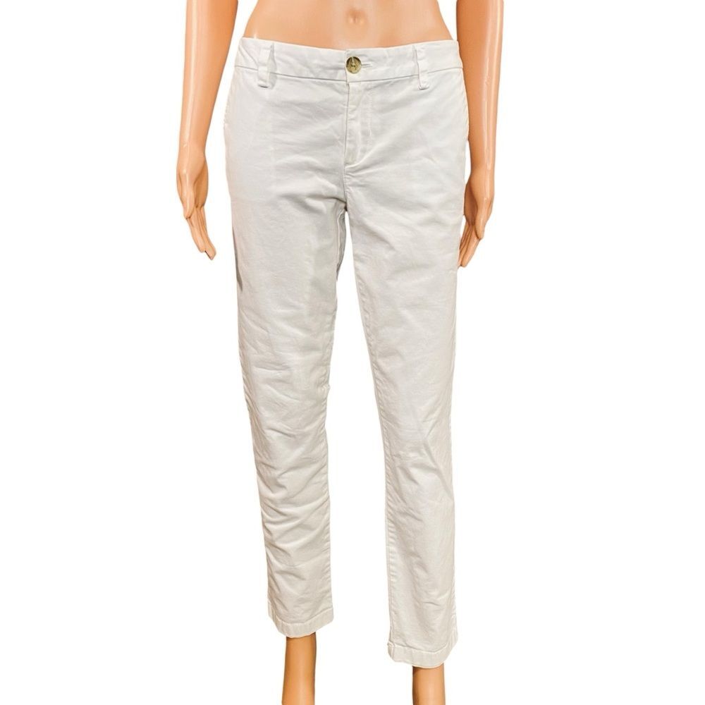 Tommy Hilfiger White Ankle Pants Sailor Preppy Summer Vacation Womens Size 4